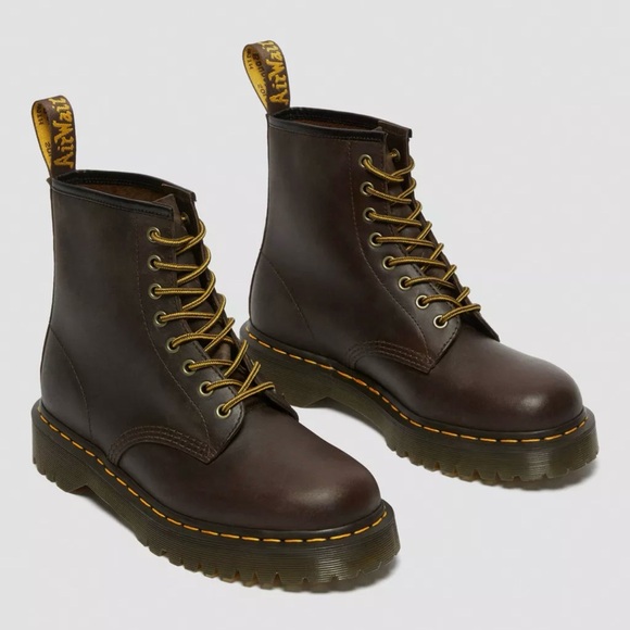 NEW💎Dr. Martens 1460 Bex Dark Brown Leather Boots 5 *AirWalk Bouncy Retail $180 - Picture 4 of 9